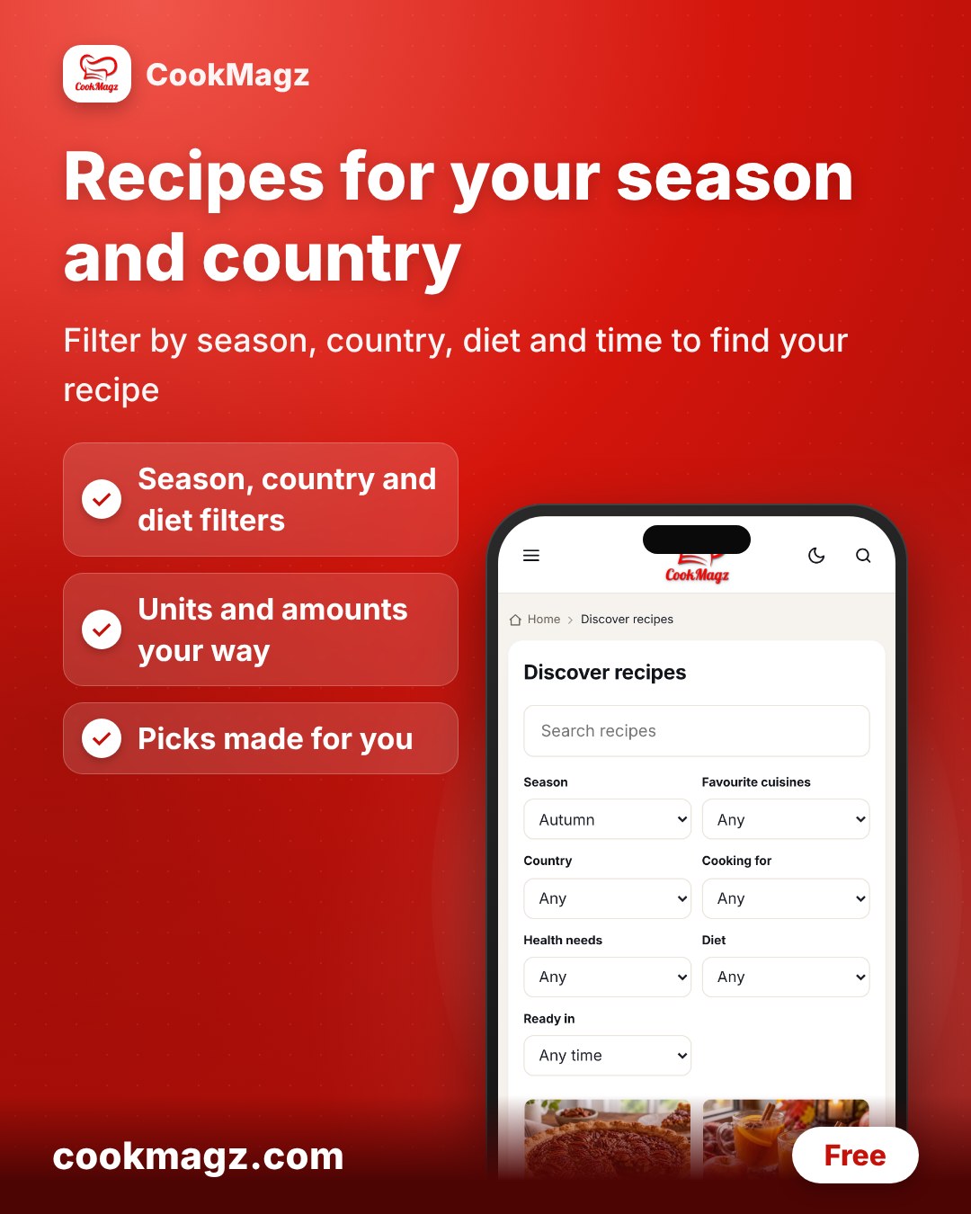 Recipes for your season and country