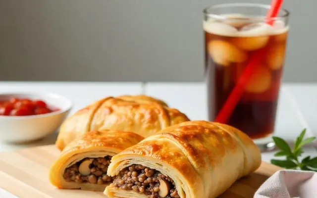Meat and Cheese Strudel with Pizza Dough: Easy Savory Recipe
