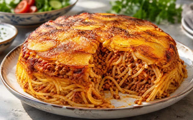 Middle Eastern Layered Spaghetti Recipe