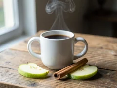 قهوه‌ی سیب و دارچین: نوشیدنی گرم پاییزی در خانه