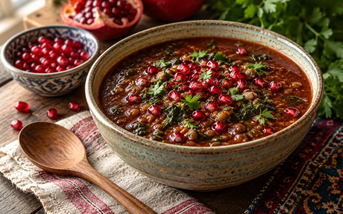 آش انار: آش ترش‌وشیرین ایرانی برای شب یلدا
