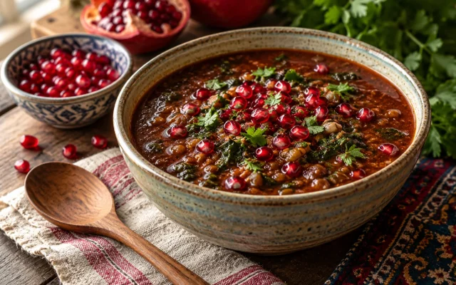 آش انار: آش ترشوشیرین ایرانی برای شب یلدا