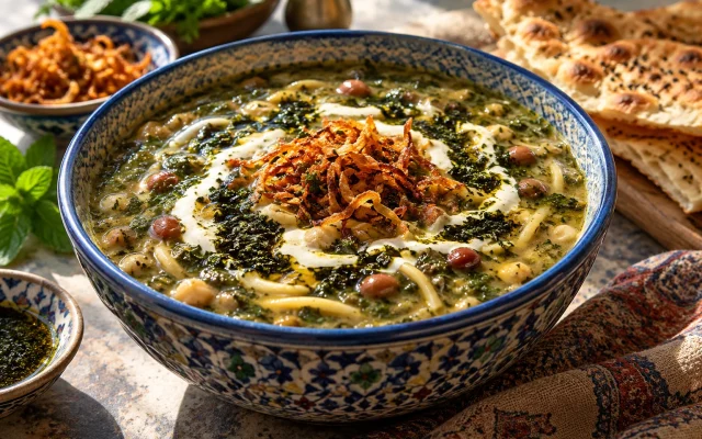 Ash Reshteh: Persian Noodle, Herb and Bean Soup for Cold Days