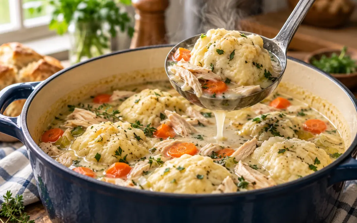 Chicken and Dumplings: Cozy, Creamy and Ready in 65 Minutes
