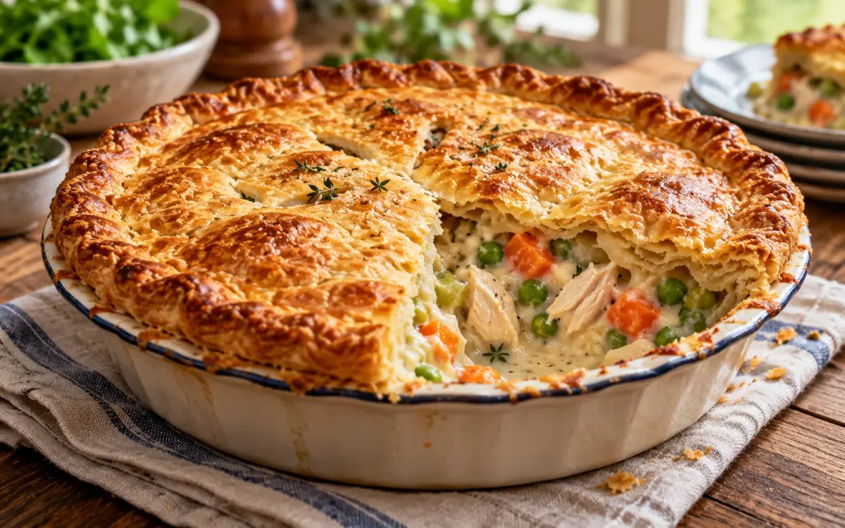Classic Chicken Pot Pie: Flaky Crust, Creamy Filling, Make-Ahead