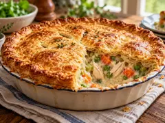چیکن پات پای کلاسیک: خمیر ترد، مغز کرمی و قابل پیش‌تهیه
