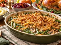 کاسرول لوبیاسبز خانگی؛ غذای کنار سفره‌ی شکرگزاری