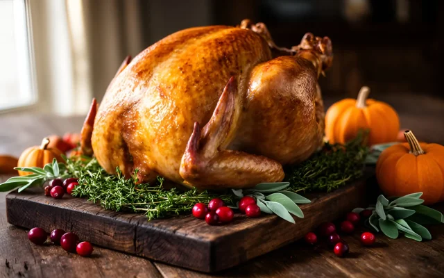 Dry-Brined Roast Turkey for Thanksgiving: Crisp Skin, Juicy Meat