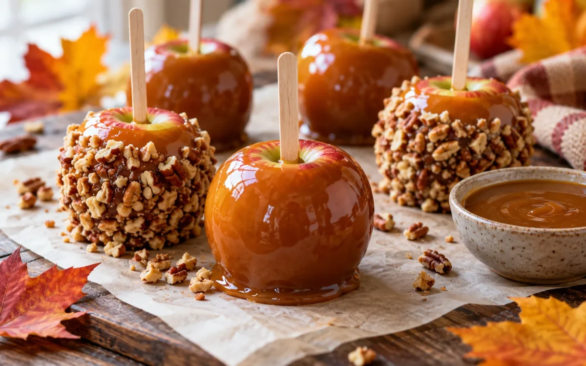 Easy Homemade Caramel Apples for Halloween (No Thermometer)