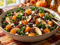 Fall Harvest Salad with Roasted Squash and Maple Vinaigrette