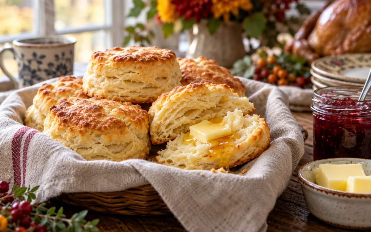 Flaky Buttermilk Biscuits for Thanksgiving: Make-Ahead and Freezer-Friendly