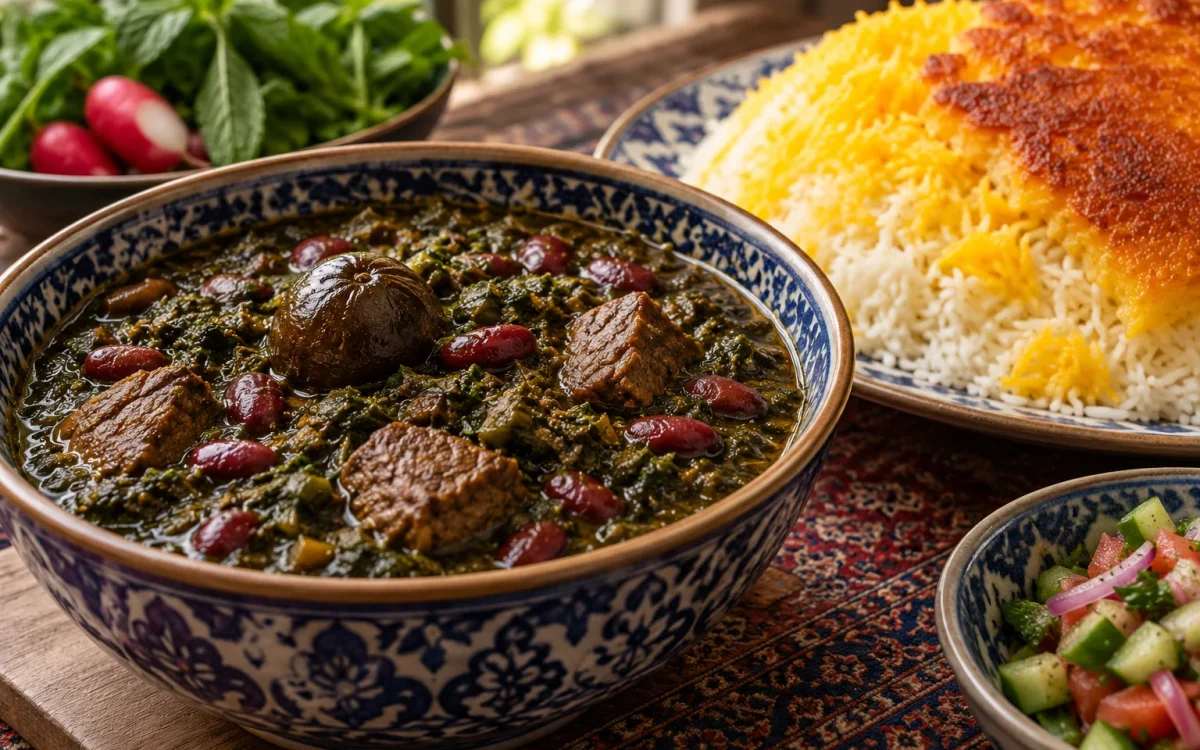 Ghormeh Sabzi: Persian Herb Stew with Lamb and Kidney Beans