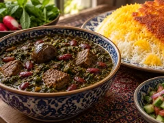 Ghormeh Sabzi: Persian Herb Stew with Lamb and Kidney Beans