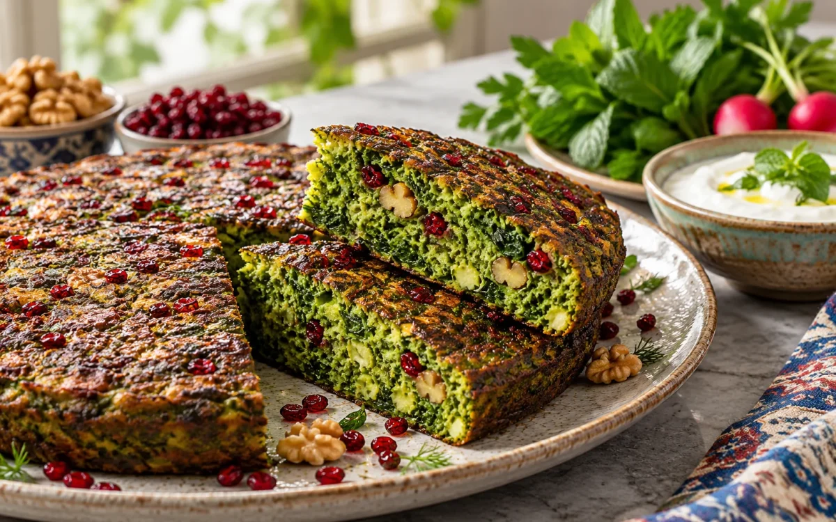 Kuku Sabzi: Persian Herb Frittata, Green, Fluffy and Make-Ahead