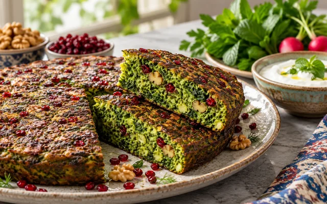 Kuku Sabzi: Persian Herb Frittata, Green, Fluffy and Make-Ahead