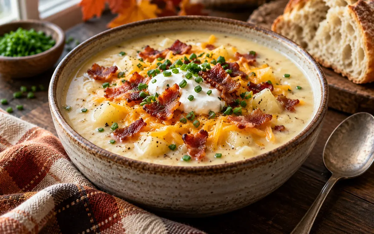 Loaded Baked Potato Soup: Creamy, Cozy and Ready in 45 Minutes