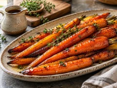 هویج کبابی با شربت افرا و آویشن برای شکرگزاری