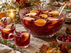 پانچ گرم ملس کرن‌بری و سیب برای شکرگزاری (بدون الکل)