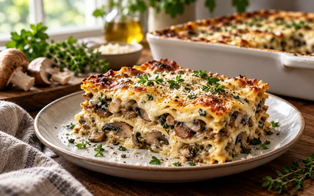 Professional Mushroom Lasagna at Home: Easy, Quick, and Incredibly Delicious!