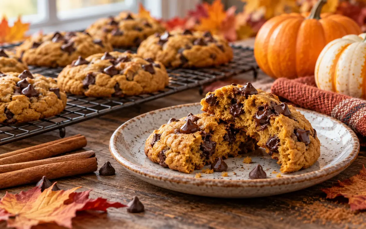 Pumpkin Chocolate Chip Cookies: Soft, Chewy and Fall-Spiced
