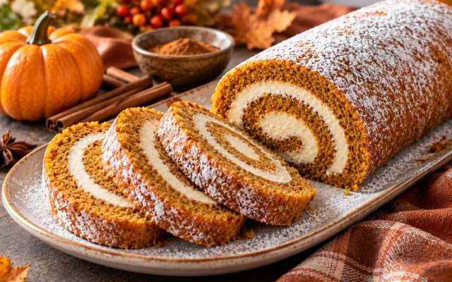 Pumpkin Roll for Thanksgiving: Cream Cheese Filling, No Cracks