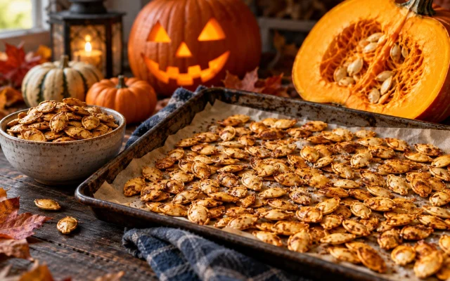 Roasted Pumpkin Seeds: Crispy Halloween Snack in 40 Minutes
