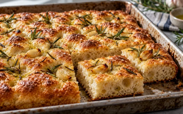 Rosemary Garlic Focaccia for Thanksgiving: Airy, Crisp, Make-Ahead