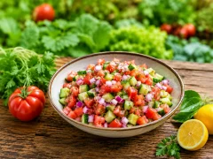 Shirazi Salad (Authentic Persian Cucumber, Tomato, and Onion Salad)