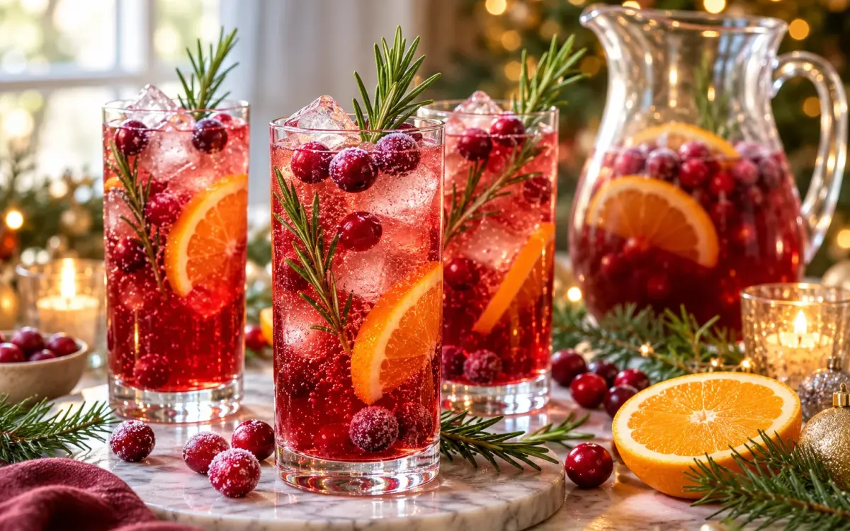 Sparkling Cranberry Mocktail