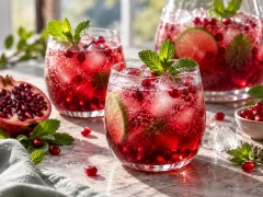 پانچ گازدار انار و نعناع برای شب یلدا (بدون الکل)