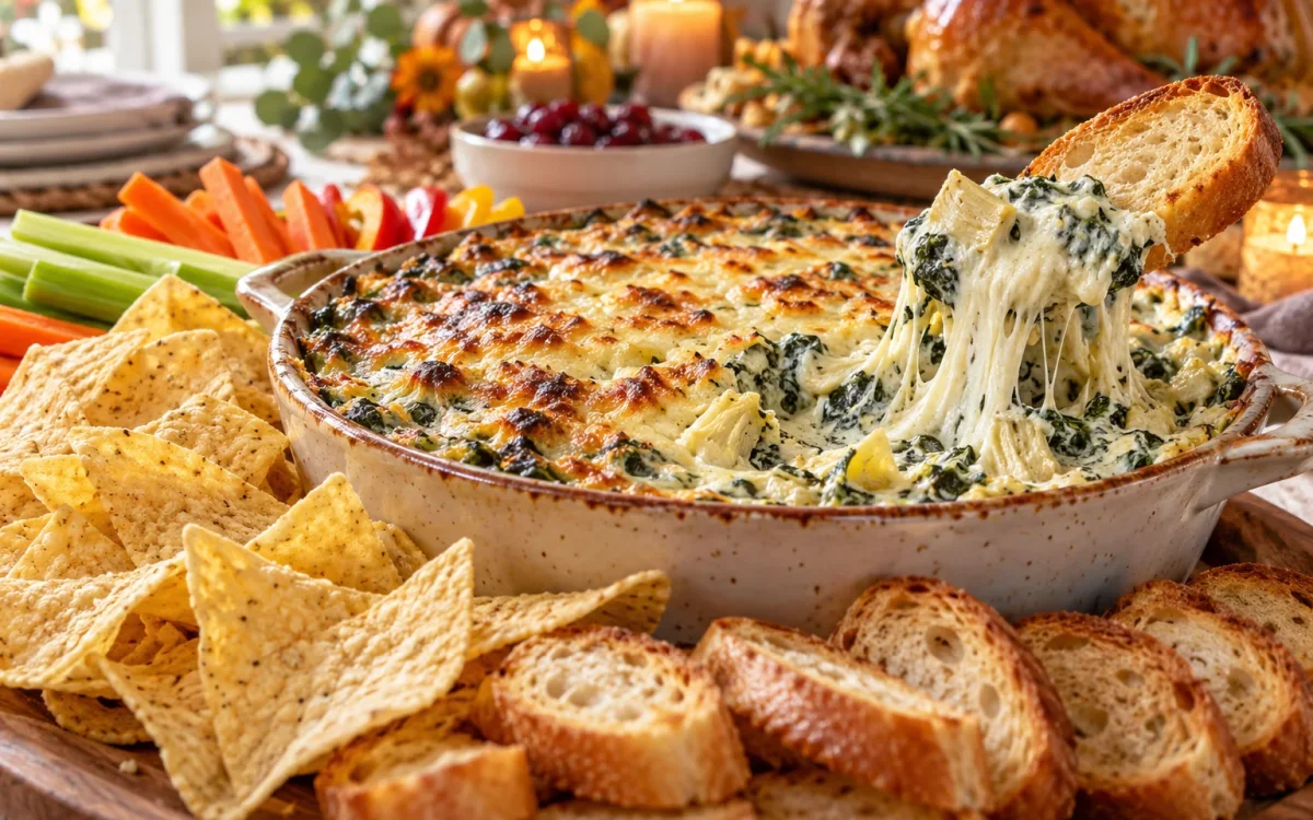 Spinach Artichoke Dip for Thanksgiving: Creamy, Make-Ahead