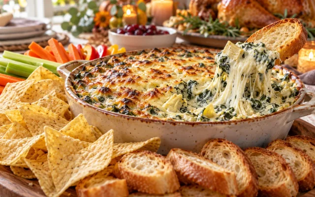Spinach Artichoke Dip for Thanksgiving: Creamy, Make-Ahead
