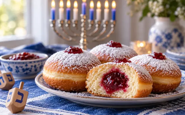 Sufganiyot for Hanukkah: Fluffy Jelly Doughnuts at Home