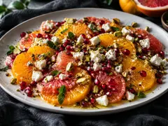 Winter Citrus Salad with Pomegranate, Feta and Pistachios
