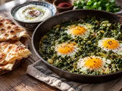 Nargesi (Persian Spinach and Eggs Skillet) in 25 Minutes