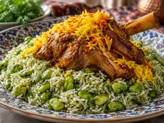Baghali Polo (Persian Dill and Fava Bean Rice with Lamb)